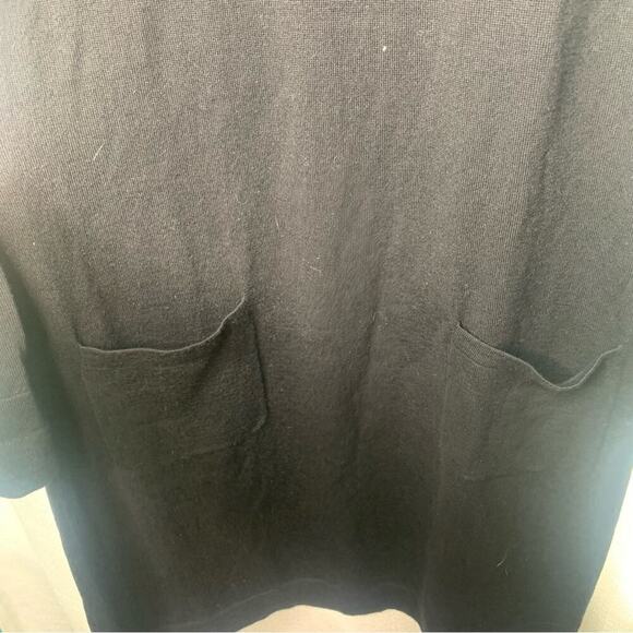 Lafayette 148 100% wool black turtleneck sweater dress midi length size medium - Picture 4 of 7